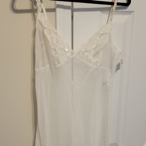 Frederick's of Hollywood White Lace Chemise
